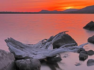 MHTsp22 Sunset over Flagstaff Lake