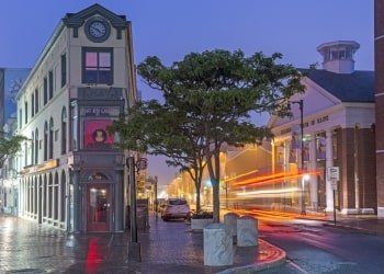 Hay Building Early Morning, Portland, ME - POsu19