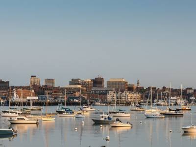 Portland Skyline with Boats, Portland, ME - POsu27