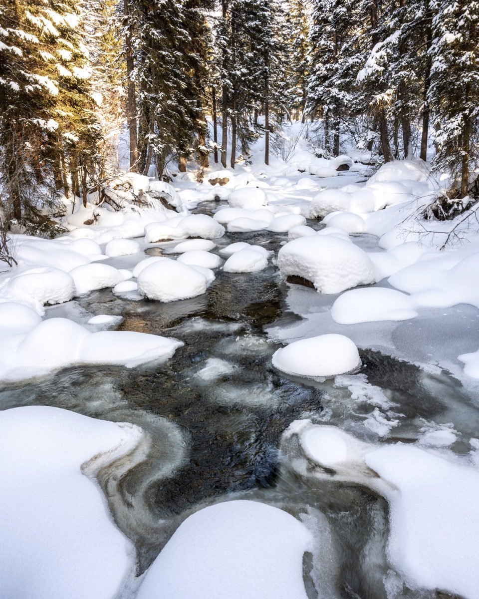 View from the bridge on the Sheep Bridge Trail in Teton Canyon yesterday. We are experiencing a cold spell here in Teton Valley, but with sunny days there is no reason not to be out in this beautiful place. #tetonvalleyidaho #tetoncanyonwyoming #bestofthegemstate #orcuttphotography.danstpeter.com #sheepbridgetrail #tetoncreek #idahowinterphotography
